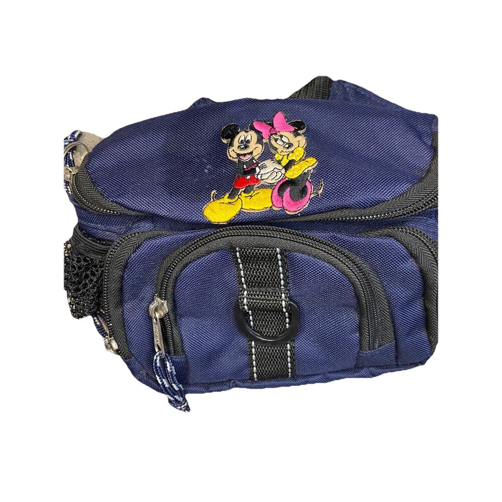 Disney Fanny Pack Adjustable Navy Blue Mickey And Minnie Mouse